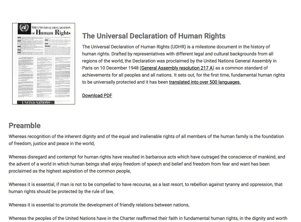 Do you know what is the “Universal Declaration of Human&nbsp;Rights”?!