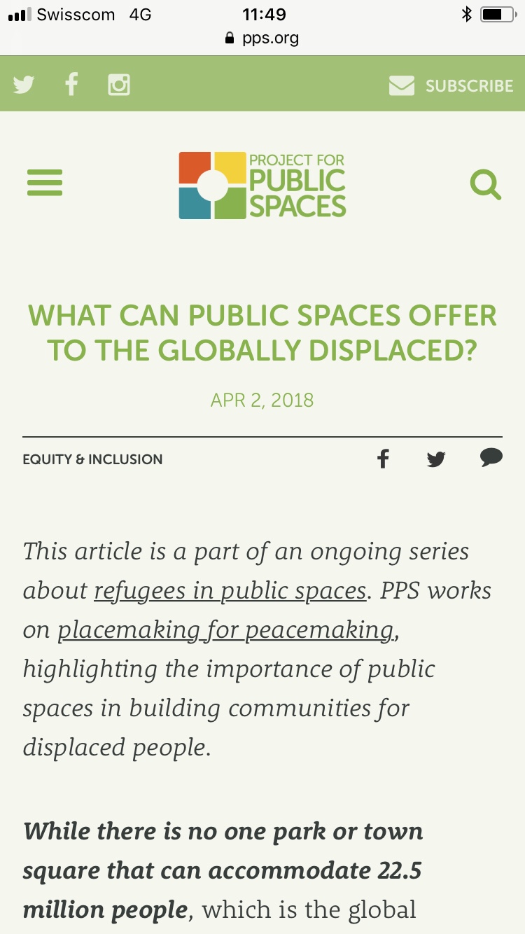 Public spaces for inclusive cities and societies!